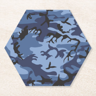 Porta-copo De Papel Camuflagem Azul Marinho, Militar, Exército