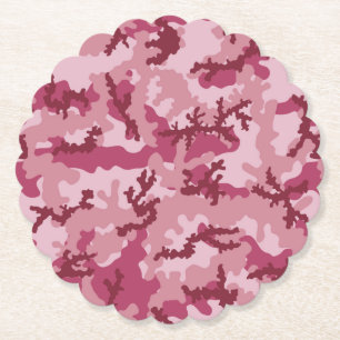 Porta-copo De Papel Camuflagem rosa