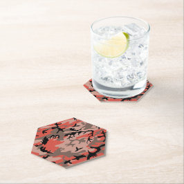 Porta-copo De Papel Camuflagem Vermelha e Marrom, Militar, Exército