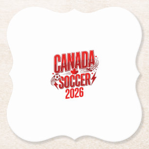Porta-copo De Papel Canada Soccer 2026 Futebol Bold Tipografia País