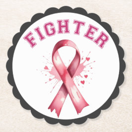 Porta-copo De Papel Cancer da mama floral, rosa e Bonito