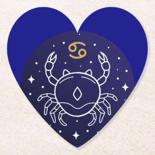Porta-copo De Papel Cancer Zodiac Sign Minimalist Art