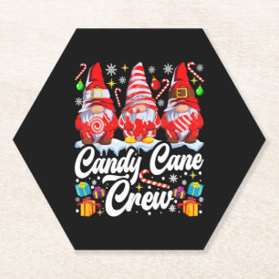 Porta-copo De Papel Candy Cane Crew Candy do Natal Gnomo
