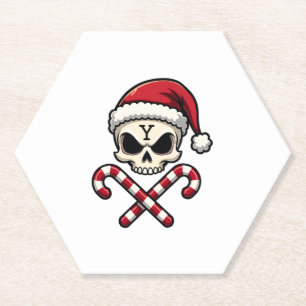 Porta-copo De Papel Candy Cane Crew Skull Natal 2025 Menino Engraçado