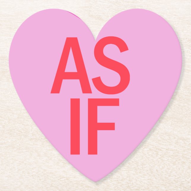 Porta-copo De Papel Candy Heart - AS IF (Frente)