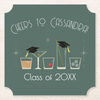 Porta-copo De Papel Cap and Cocktail Graduation Party