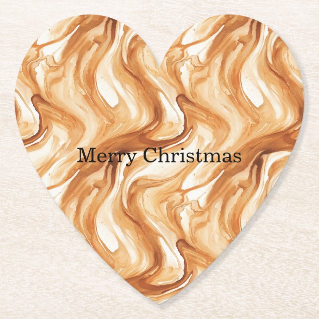 Porta-copo De Papel Caramel Carmel Candy Swirls Christmas (Frente)