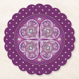 Porta-copo De Papel Cardinal Red Rosace