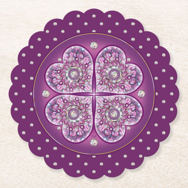 Porta-copo De Papel Cardinal Red Rosace (Frente)