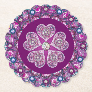 Porta-copo De Papel Cardinal Red Rosace