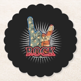 Porta-copo De Papel Cartaz de Concerto de Banda de Rock Vintage EUA -