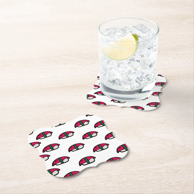 Porta-copo De Papel Cartoon Kawaii Sushi, Arroz de Peixe e Algas Marin (Insitu)