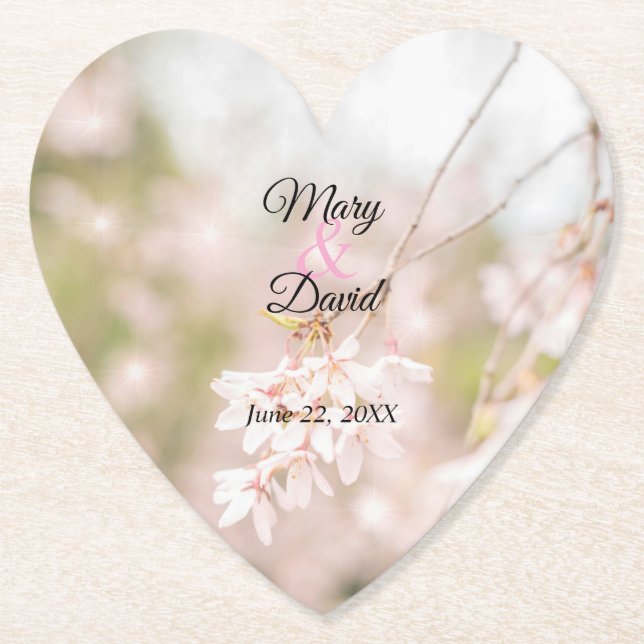 Porta-copo De Papel Casamento de Cereja Bright Weeping (Frente)