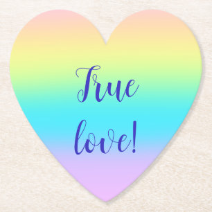 Porta-copo De Papel Casamento de Gradiente Grande Pastel Rainbow