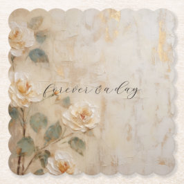 Porta-copo De Papel Casamento de Rosas Cream Peach