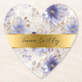 Porta-copo De Papel Casamento Floral Dourado com Pérola bonito