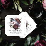 Porta-copo De Papel Casamento Floral Raven Raven Gótico Romântico<br><div class="desc">Este design de casamento floral de gótico apresenta uma ilustração simples e modesta de aquarela de um raven empoleirado num buquê. Perfeito para um casamento romântico de góticos ou outra ocasião especial. É perfeitamente adequado a um evento temático assustador no outono ou a um evento de inverno único num contexto...</div>