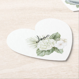 Porta-copo De Papel Casamento Floral Tropical Aloha Beach Hydrangea