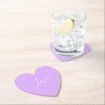 Porta-copo De Papel Casamento Minimalista de Cor Sólida do Pastel Pers<br><div class="desc">Leve adorável primavera púrpura de cor. Simples e moderno estilo de chic moderno e minimalista,  estética pastel em cor sólida lavanda. Decoração da casa Mauve,  decoração estética mauve,  cozinha mauve,  cor mauve.</div>