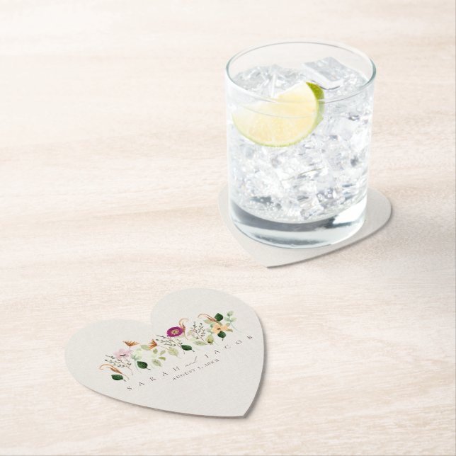 Porta-copo De Papel Casamento no Jardim de Flores Silvestres Caprichos (Insitu)