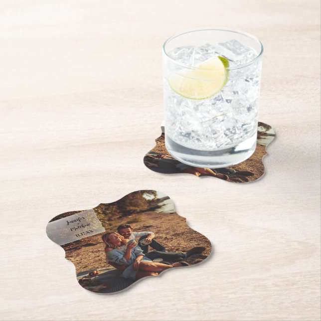 Porta-copo De Papel Casamento Personalizado de Sobreposição de Fotos d (Insitu)