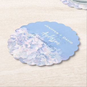 Porta-copo De Papel Casamento Personalizado Romântico Hydrangeas