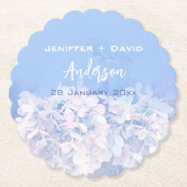 Porta-copo De Papel Casamento Personalizado Romântico Hydrangeas