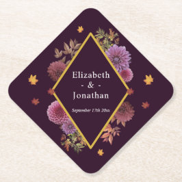 Porta-copo De Papel Casamento Romântico de Dahlia de outono