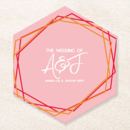 Porta-copo De Papel Casamento Rosa Laranja Rosa Brilhante Rosa Vermelh