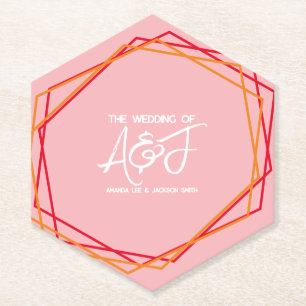 Porta-copo De Papel Casamento Rosa Laranja Rosa Brilhante Rosa Vermelh