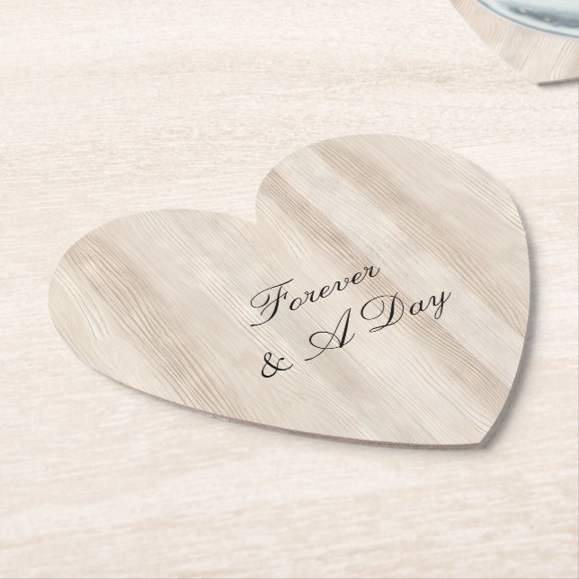 Porta-copo De Papel Casamento Rustic Faux Cream White Wood (Angular)