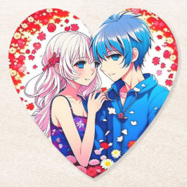 Porta-copo De Papel Casamento Único do Casal Anime