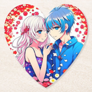 Porta-copo De Papel Casamento Único do Casal Anime