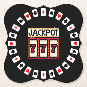Porta-copo De Papel Casino bateu no Jackpot 777