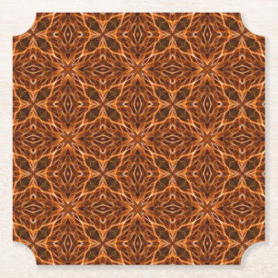 Porta-copo De Papel Castanho Caleidoscópio Mandala Padrão- 23100
