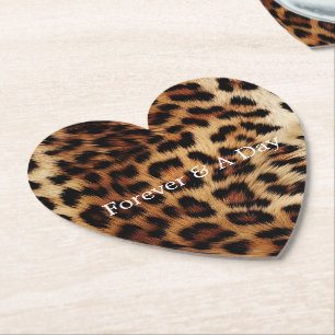 Porta-copo De Papel Castanho-Leopardo