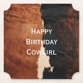 Porta-copo De Papel Castanho Negro Sudoeste Faux Cowhide