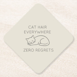 Porta-copo De Papel Cat hair everywhere zero regrets