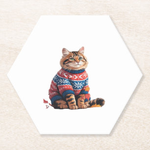 Porta-copo De Papel Cat Leaf Fall Olá Autumn Funny Cat Kitten Lover