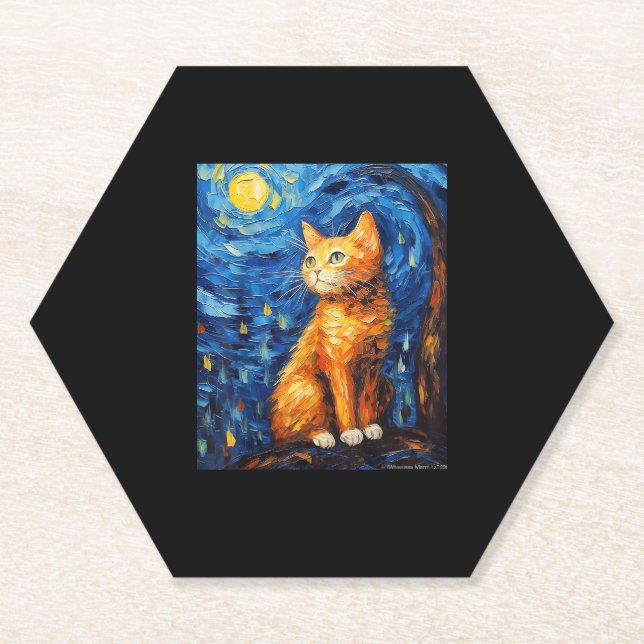 Porta-copo De Papel Cat Mãe, Pai Cat (Frente)