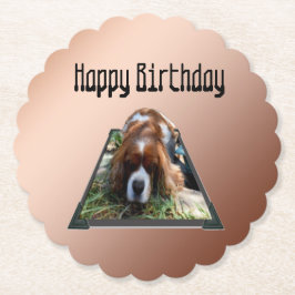 Porta-copo De Papel Cavalier Spaniel Popout Art,