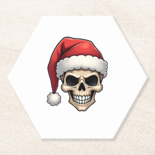 Porta-copo De Papel Caveira de Natal Papais noeis Engraçados XMES Home