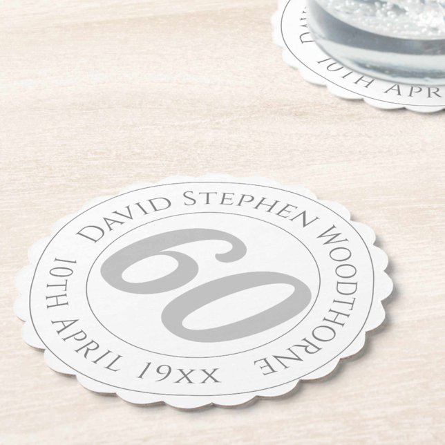 Porta-copo De Papel Celebração comemorativa do 60º aniversário (Criador carregado)