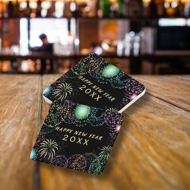 Porta-copo De Papel Celebração de fogos de artifício do festival Eve d (New Year's Eve Party Fireworks Celebration Paper Coaster)