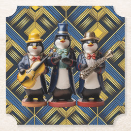 Porta-copo De Papel Ceramic Penguin Band Coaster