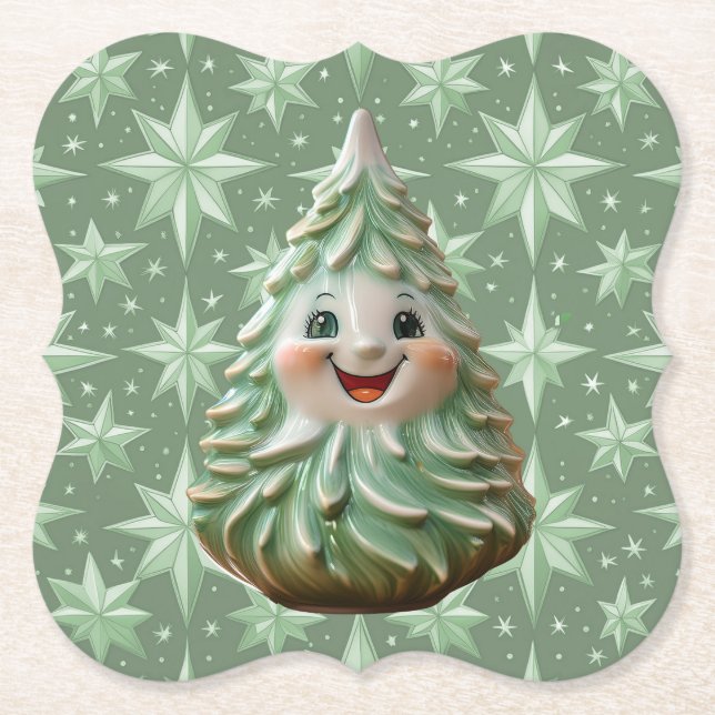 Porta-copo De Papel Ceramic Tree Coaster (Frente)