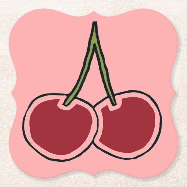 Porta-copo De Papel Cerejas (Frente)