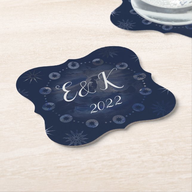 Porta-copo De Papel Céu Azul Escuro Celestial (Angular)