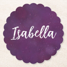 Porta-copo De Papel Céu estrelado roxo