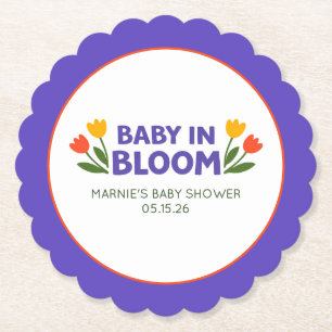 Porta-copo De Papel Chá de Bebê Bebê em Flor Colorido Tulipa Chic